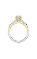 Load image into Gallery viewer, 2CTW Oval Shaped Lab Grown Diamond (F/VS) Solitaire Engagement Ring in 14K Gold

