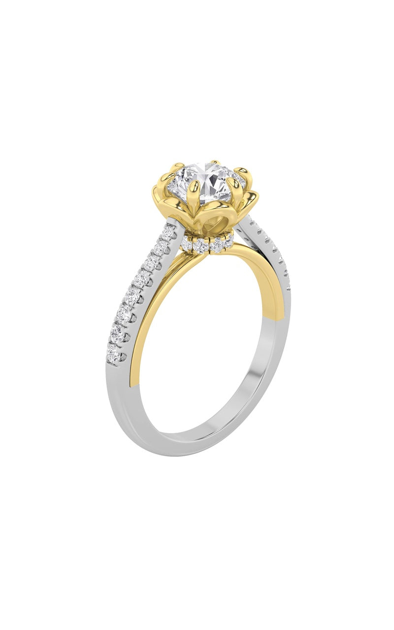 1.5CTW Round Shaped Lab Grown Diamond (F/VS) Solitaire Engagement Ring in 14K Gold