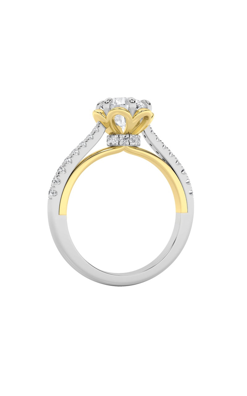 1.5CTW Round Shaped Lab Grown Diamond (F/VS) Solitaire Engagement Ring in 14K Gold