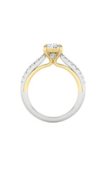 Load image into Gallery viewer, 2CTW Oval Shaped Lab Grown Diamond (F/VS) Solitaire Engagement Ring in 14K Gold
