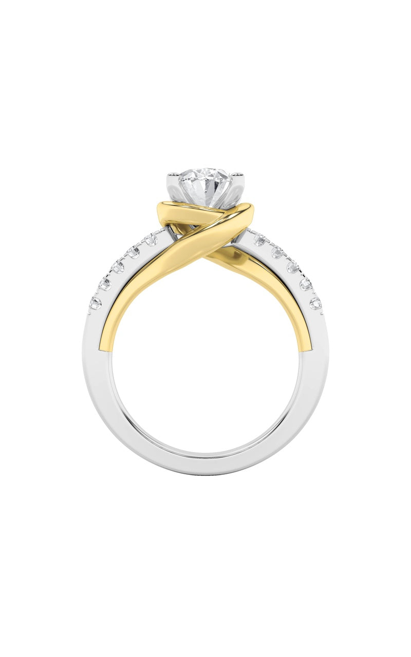 2CTW Oval Shaped Lab Grown Diamond (F/VS) Solitaire Engagement Ring in 14K Gold