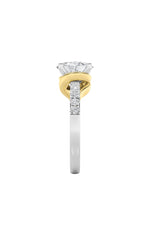 Load image into Gallery viewer, 2CTW Oval Shaped Lab Grown Diamond (F/VS) Solitaire Engagement Ring in 14K Gold
