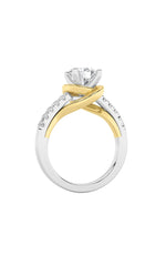 Load image into Gallery viewer, 2CTW Round Shaped Lab Grown Diamond (F/VS)  Ring in 14K Gold
