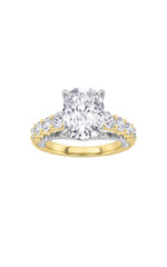 Load image into Gallery viewer, 4CTW Elongated Cushion Shaped Lab Grown Diamond (F/VS)  Ring in 14K Gold
