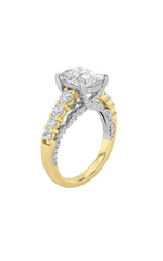 Load image into Gallery viewer, 4CTW Elongated Cushion Shaped Lab Grown Diamond (F/VS)  Ring in 14K Gold
