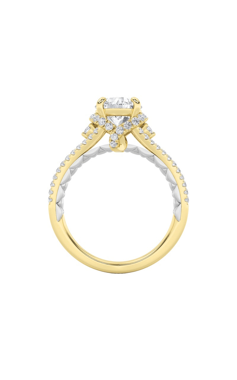 2CTW Round Shaped Lab Grown Diamond (F/VS) Solitaire Engagement Ring in 14K Gold