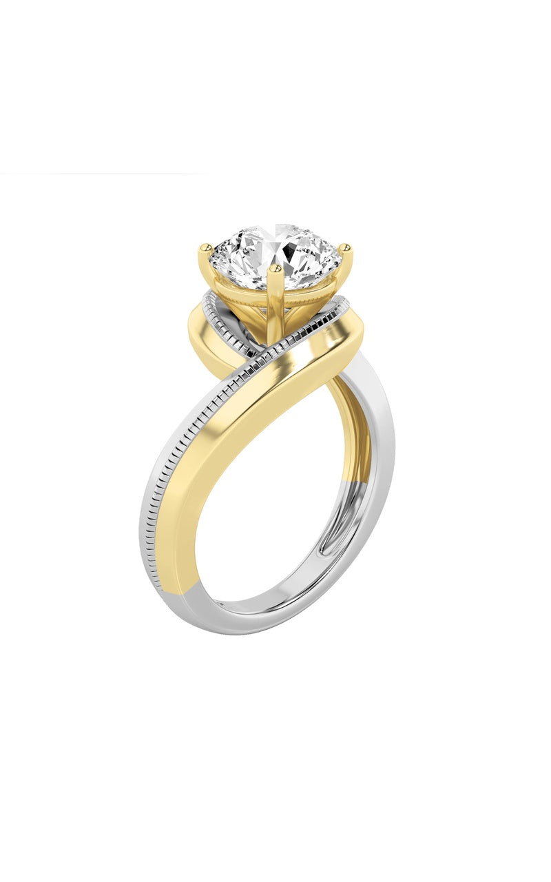 2CTW Round Shaped Lab Grown Diamond (F/VS) Solitaire Engagement Ring in 14K Gold