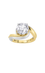 Load image into Gallery viewer, 2CTW Round Shaped Lab Grown Diamond (F/VS) Solitaire Engagement Ring in 14K Gold
