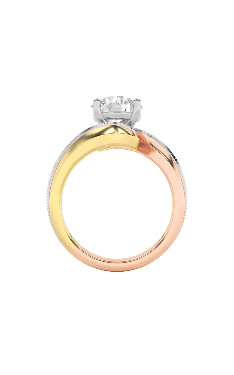 2CTW Round Shaped Lab Grown Diamond (F/VS) Solitaire Engagement Ring in 14K Gold