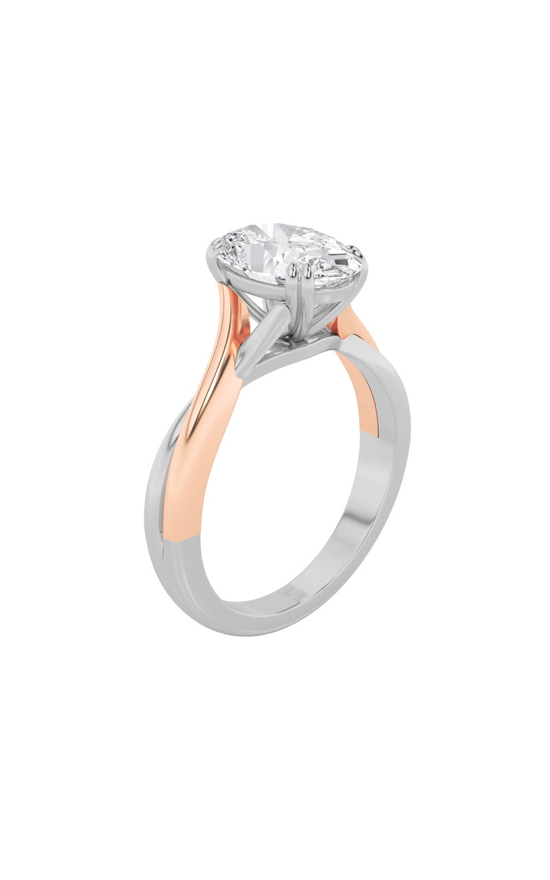 Vs) solitaire engagement ring in 14k gold