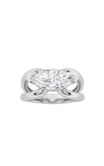 Load image into Gallery viewer, 2CTW Marquise Shaped Lab Grown Diamond (F/VS) East West Solitaire Ring in 14K Gold
