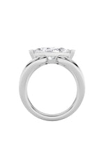 Load image into Gallery viewer, 2CTW Marquise Shaped Lab Grown Diamond (F/VS) East West Solitaire Ring in 14K Gold
