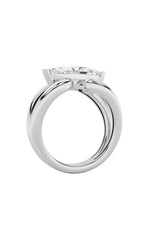 Load image into Gallery viewer, 2CTW Marquise Shaped Lab Grown Diamond (F/VS) East West Solitaire Ring in 14K Gold
