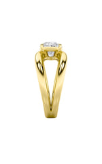 Load image into Gallery viewer, 2CTW Oval Shaped Lab Grown Diamond (F/VS) East West Solitaire Ring in 14K Gold
