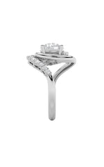 Load image into Gallery viewer, 2.5CTW Round Shaped Lab Grown Diamond (F/VS) Swirl Accented Fashion Ring in 14K Gold
