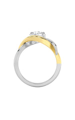 Load image into Gallery viewer, 1.5CTW Round Shaped Lab Grown Diamond (F/VS) Two Tone Know Solitaire Engagement Ring in 14K Gold
