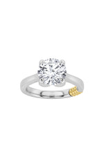 Load image into Gallery viewer, 2CTW Round Shaped Lab Grown Diamond (F/VS) Two Tone Classic Solitaire Engagement Ring in 14K Gold
