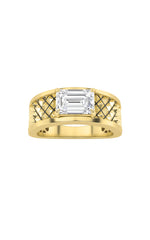 Load image into Gallery viewer, 2CTW Radiant Shaped Lab Grown Diamond (G/VS) Ring in Silver|18K Yellow Gold
