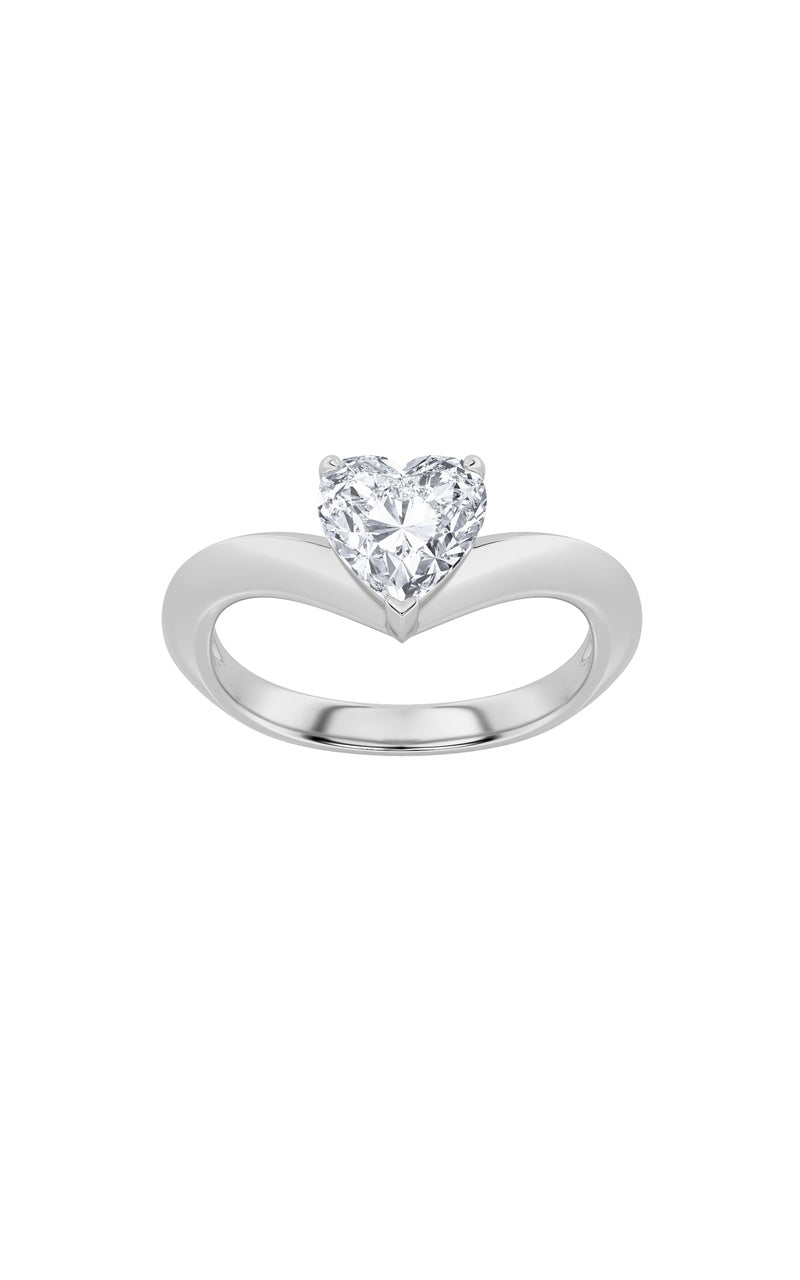 1CTW Heart Shaped Lab Grown Diamond (F/VS) Heart Shaped Ring in 14K Gold