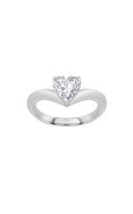 Load image into Gallery viewer, 1CTW Heart Shaped Lab Grown Diamond (F/VS) Heart Shaped Ring in 14K Gold
