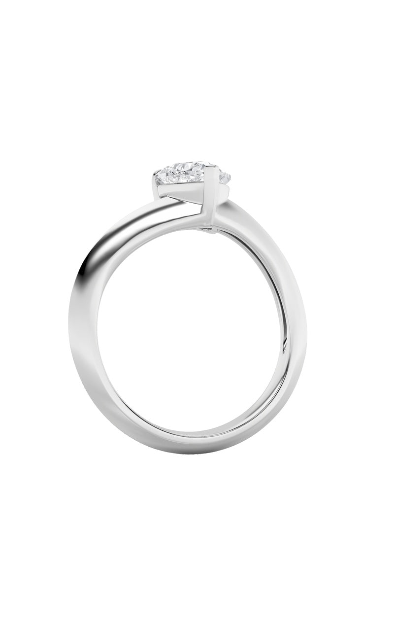 1CTW Heart Shaped Lab Grown Diamond (F/VS) Heart Shaped Ring in 14K Gold
