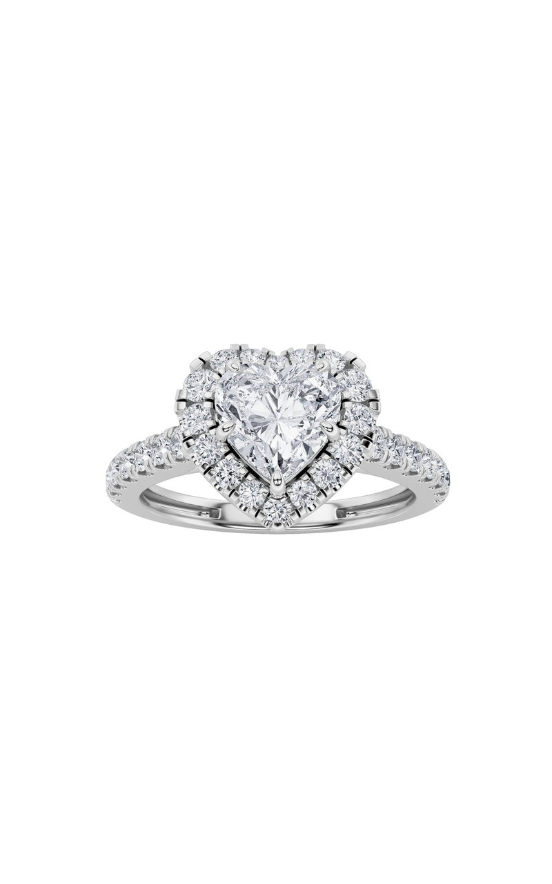 1.5CTW Heart Shaped Lab Grown Diamond (F/VS) Heart Shaped Ring in 14K Gold