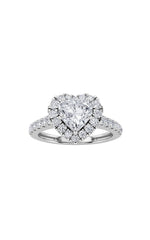 Load image into Gallery viewer, 1.5CTW Heart Shaped Lab Grown Diamond (F/VS) Heart Shaped Ring in 14K Gold
