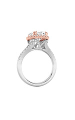 Load image into Gallery viewer, 4.5CTW Oval Shaped Lab Grown Diamond (F/VS) Bold Accented Statement Engagement Ring in 14K Gold
