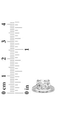 Load image into Gallery viewer, 4.5CTW Elongated Cushion Shaped Lab Grown Diamond (F/VS) Bold Accented East West Set Engagement Ring in 14K Gold

