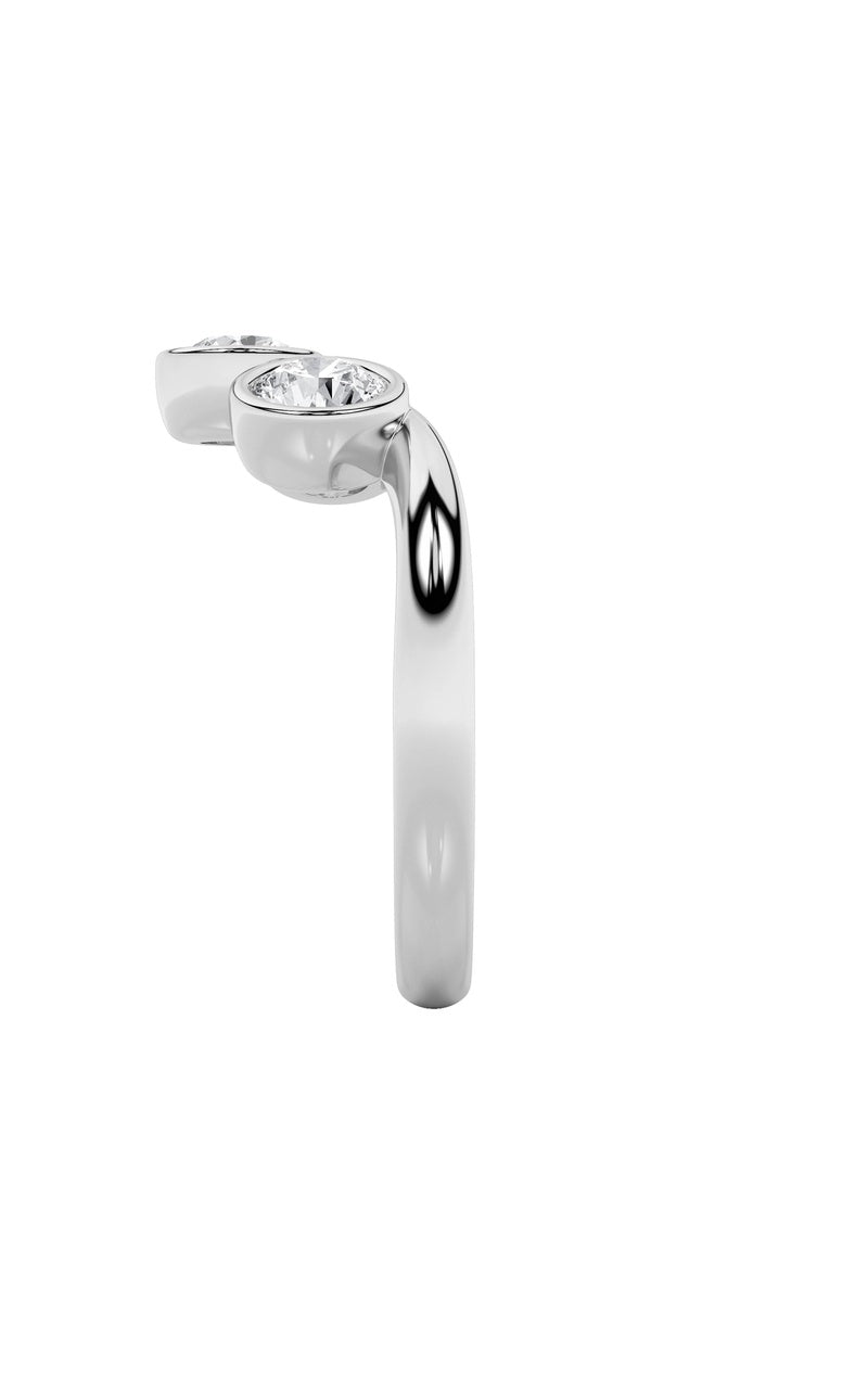 1CTW Round Shaped Lab Grown Diamond (F/VS) Three Stone Ring in 14K Gold