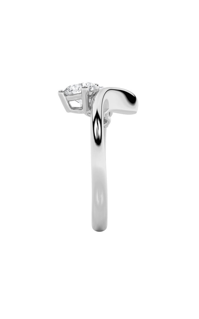 1.5CTW Round Shaped Lab Grown Diamond (F/VS) Three Stone Ring in 14K Gold
