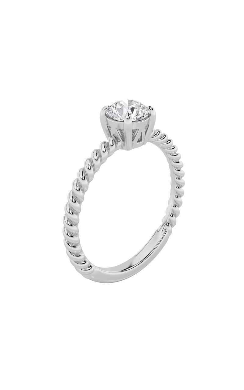 Vs) solitaire engagement ring in 14k gold