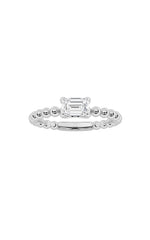 Load image into Gallery viewer, 0.5CTW Emerald Shaped Lab Grown Diamond (F/VS) Petite Solitaire Engagement Ring in 14K Gold
