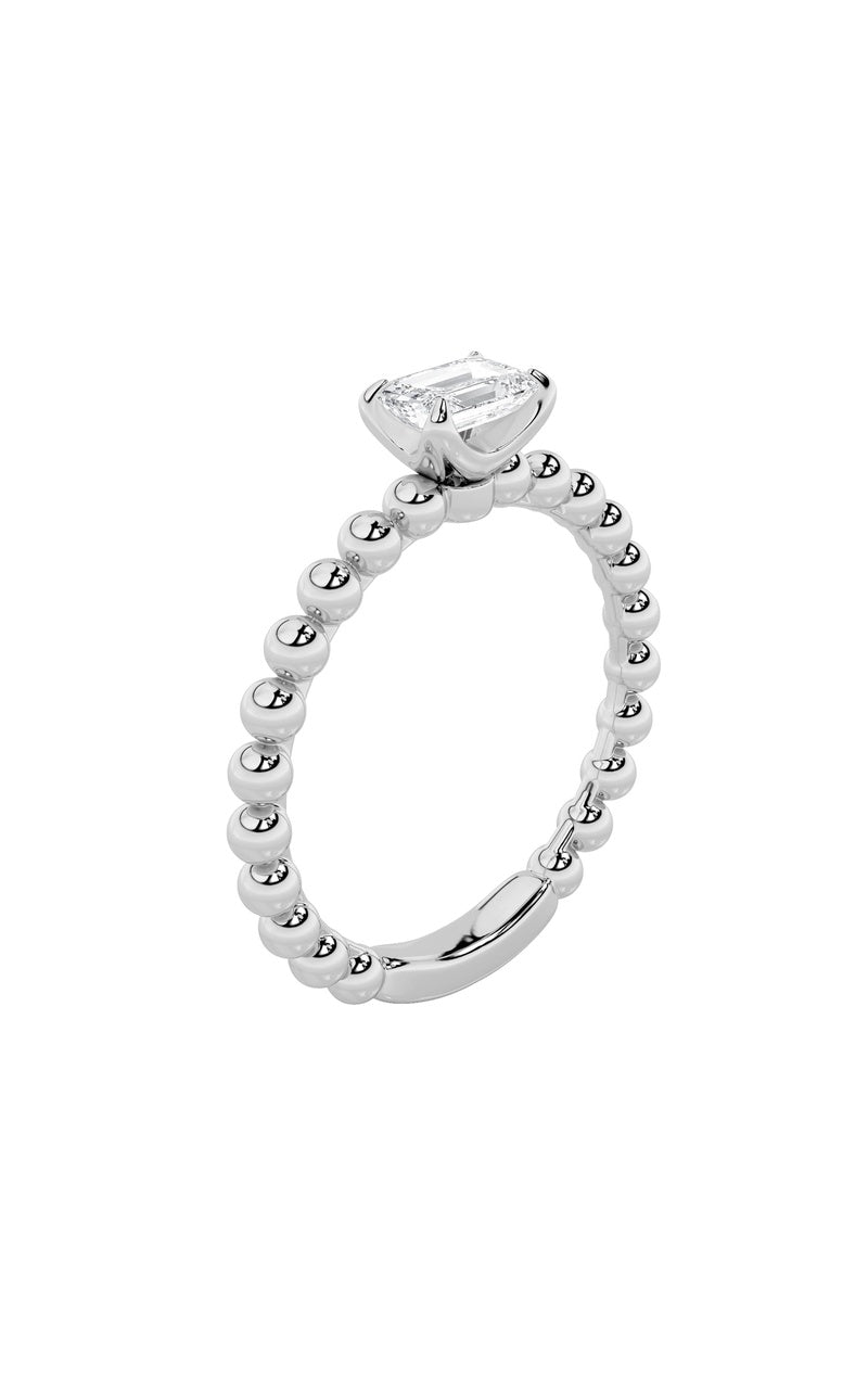 Vs) petite solitaire engagement ring in 14k gold
