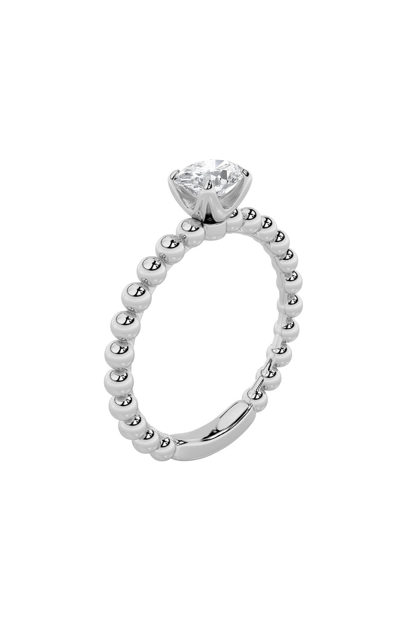 Vs) petite solitaire engagement ring in 14k gold