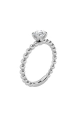 Load image into Gallery viewer, 0.5CTW Oval Shaped Lab Grown Diamond (F/VS) Petite Solitaire Engagement Ring in 14K Gold
