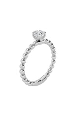 Load image into Gallery viewer, 0.5CTW Round Shaped Lab Grown Diamond (F/VS) Petite Solitaire Engagement Ring in 14K Gold
