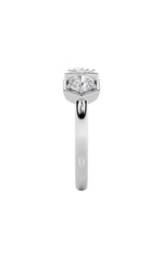 Load image into Gallery viewer, 1CTW Round Shaped Lab Grown Diamond (F/VS) Three Stone Ring in 14K Gold
