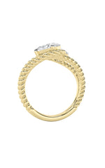 Load image into Gallery viewer, 2CTW Oval Shaped Lab Grown Diamond (F/VS) Toi et Moi Fashiion Ring in 14K Gold
