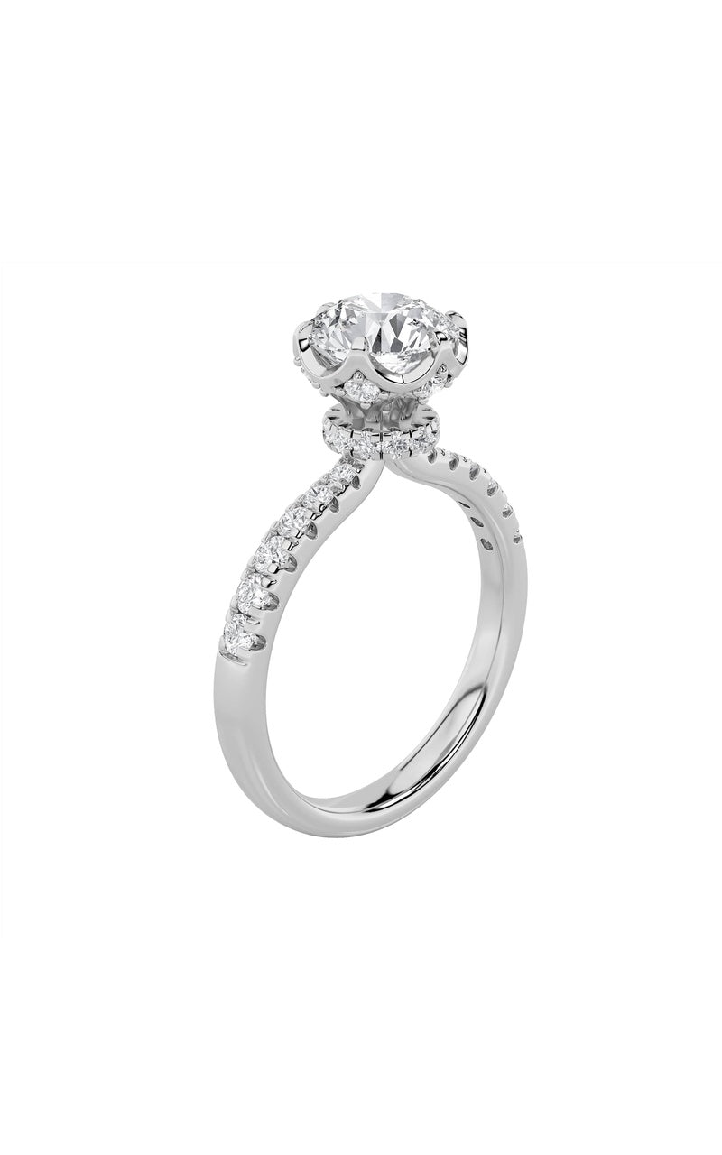 Vs) solitaire engagement ring in 14k gold