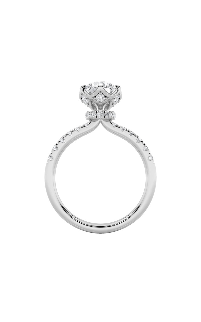 2CTW Round Shaped Lab Grown Diamond (F/VS) Solitaire Engagement Ring in 14K Gold