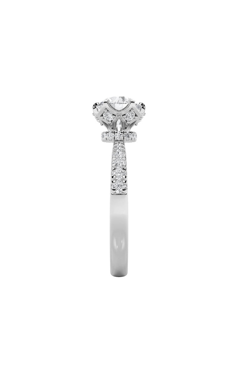 2CTW Round Shaped Lab Grown Diamond (F/VS) Solitaire Engagement Ring in 14K Gold