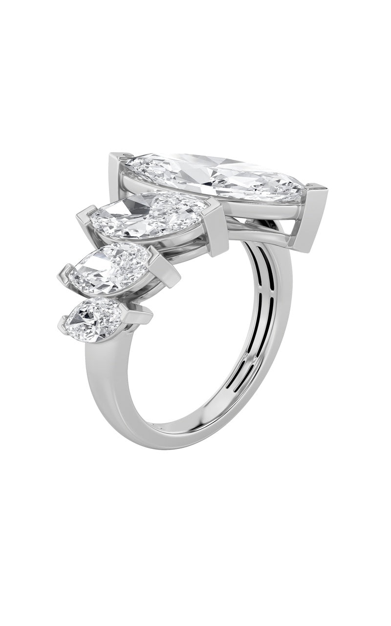 Vs) four stone fashion ring in 14k gold