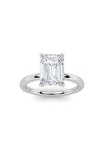 Load image into Gallery viewer, 3CTW Emerald Shaped Lab Grown Diamond Classic Solitaire Ring in 14K Gold (F/VS)
