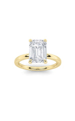 Load image into Gallery viewer, 3CTW Emerald Shaped Lab Grown Diamond Classic Solitaire Ring in 14K Gold (F/VS)

