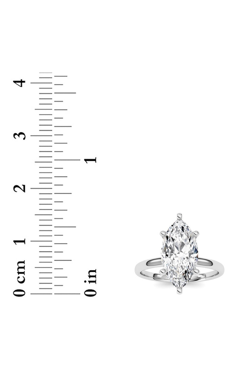 2CTW Marquise Shaped Lab Grown Diamond Classic Solitaire Ring in 14K Gold (F/VS)