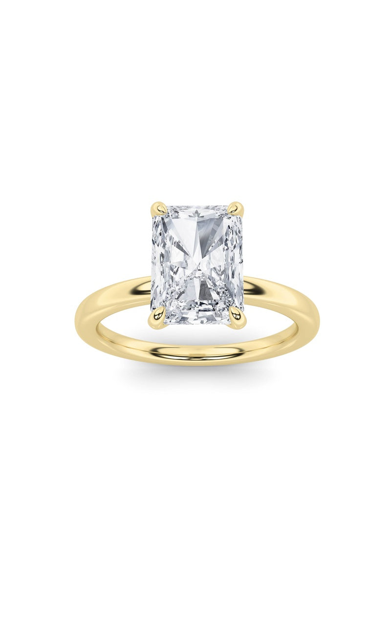 2CTW Radiant Shaped Lab Grown Diamond Classic Solitaire Ring in 14K Gold (F/VS)