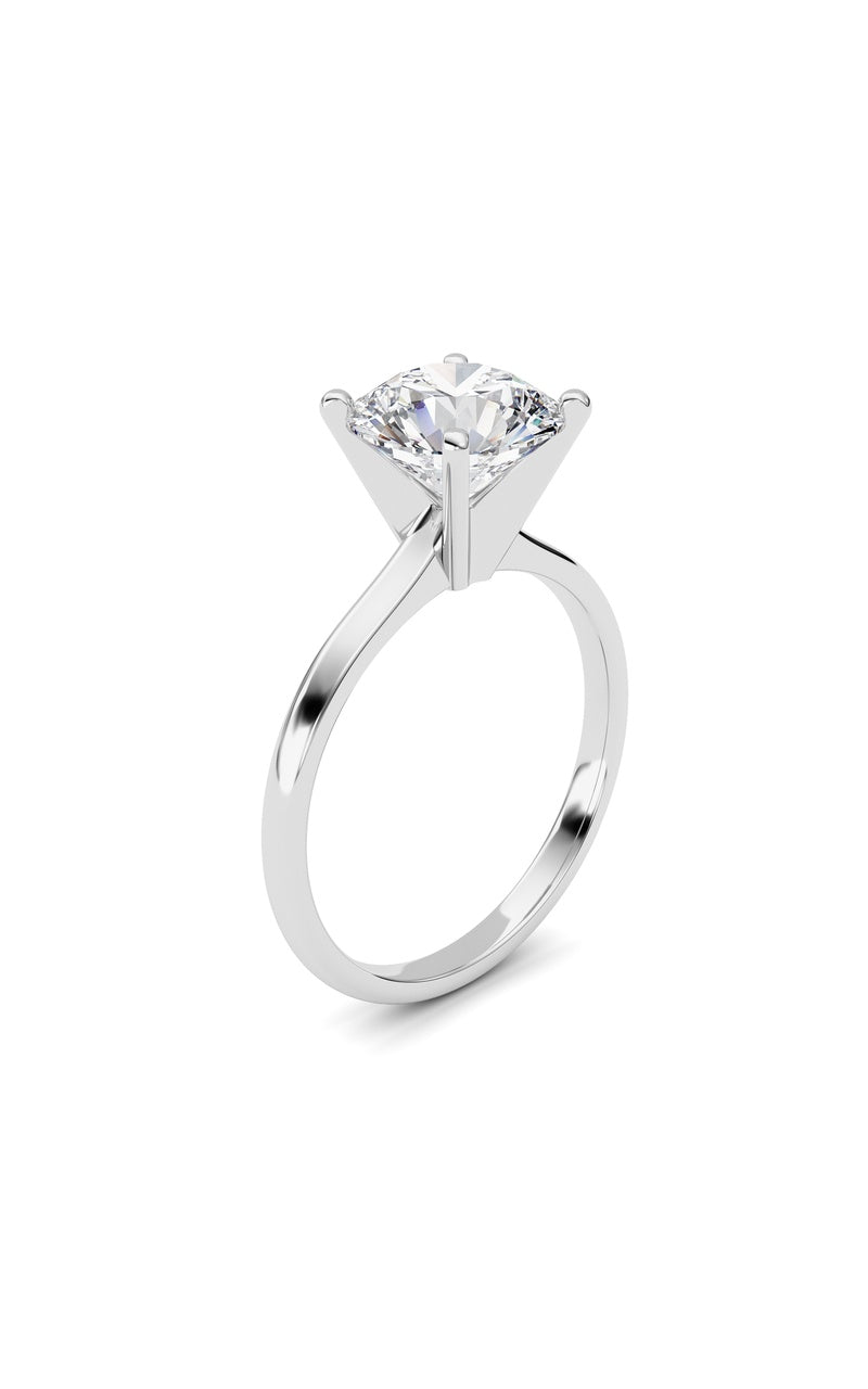 2CTW Round Shaped Lab Grown Diamond Classic Solitaire Ring in 14K Gold (F/VS)