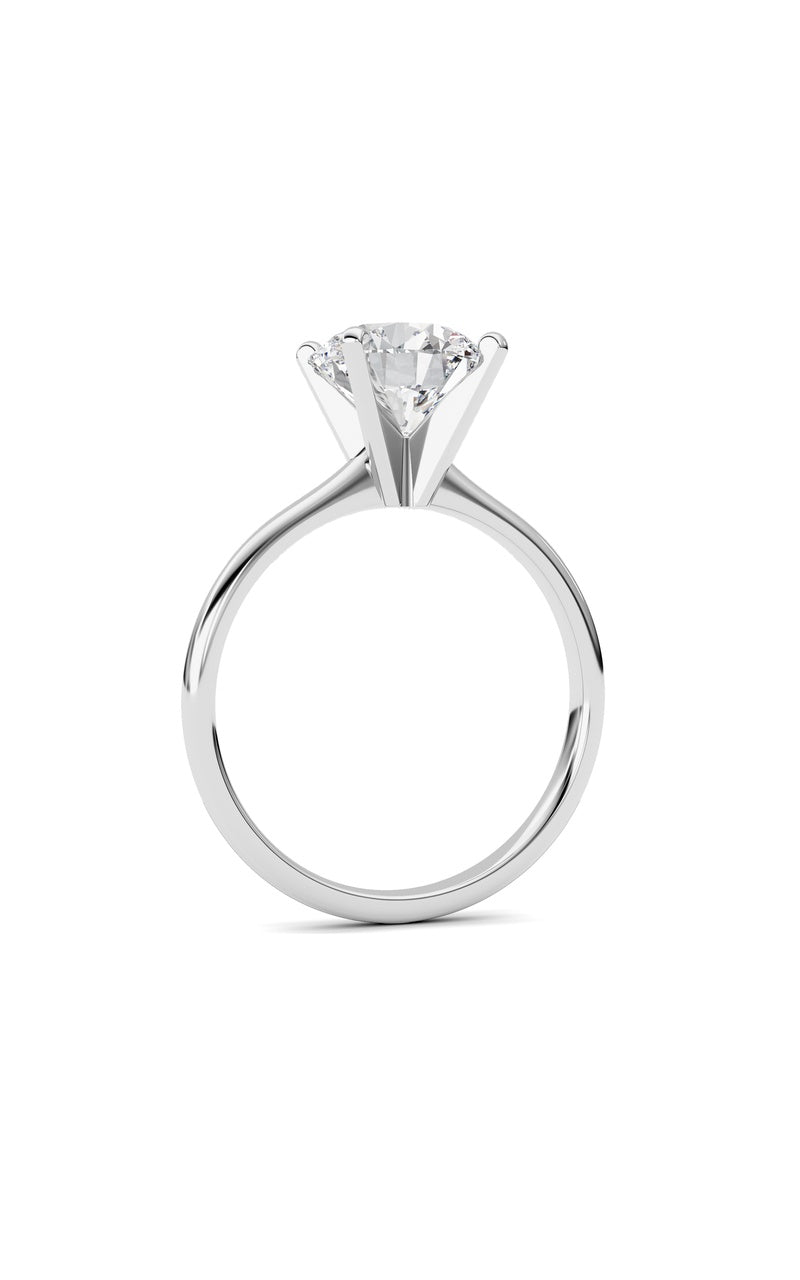 2CTW Round Shaped Lab Grown Diamond Classic Solitaire Ring in 14K Gold (F/VS)