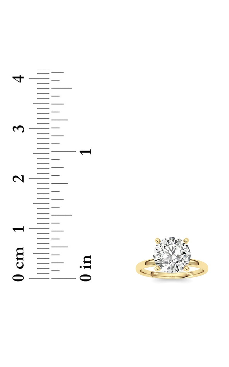 2CTW Round Shaped Lab Grown Diamond Classic Solitaire Ring in 14K Gold (F/VS)